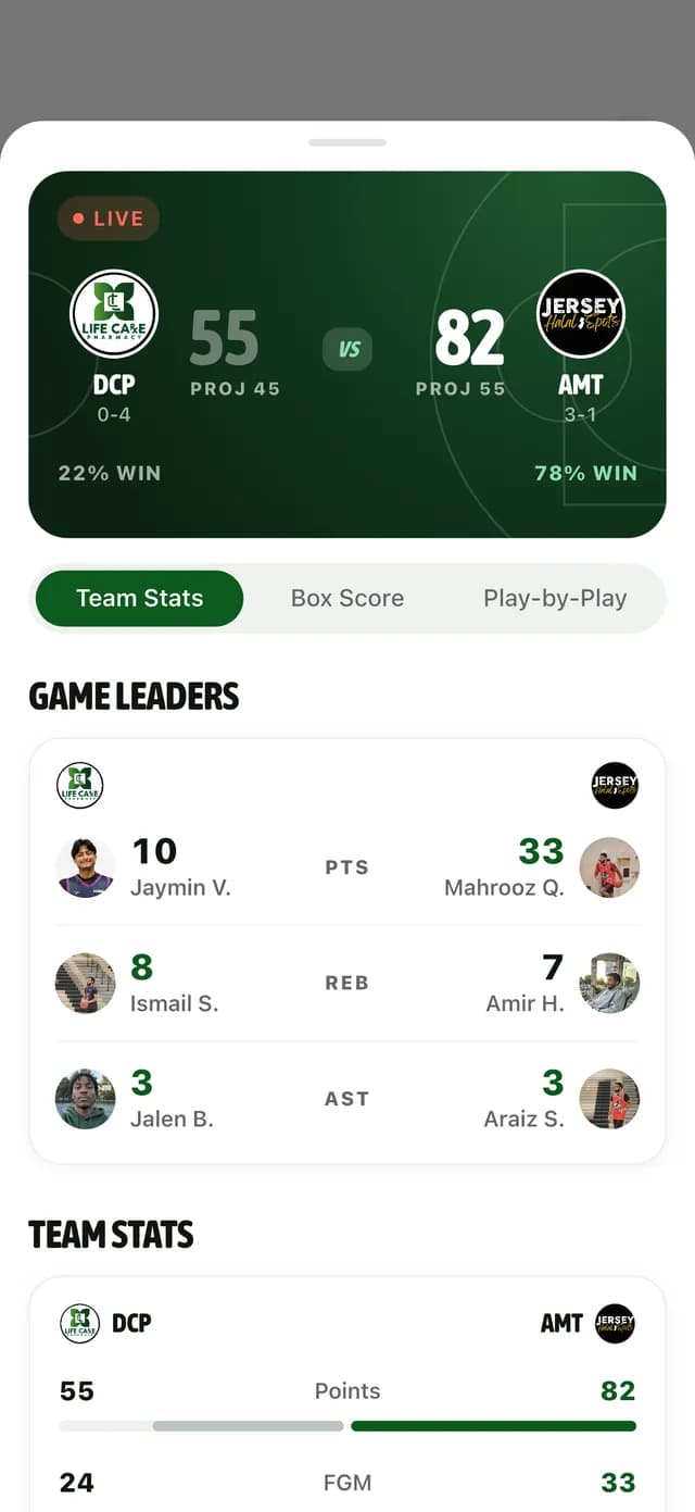 The same game live on a player's iPhone: the score updates a moment after each tap